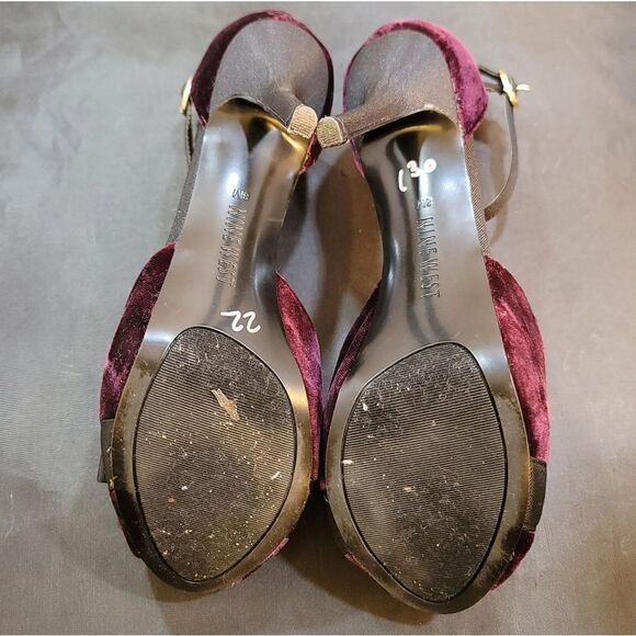 NINE WEST SATIN BOWNOT HIGH HEEL STILETTO OPEN-TOE SANDAL - Picture 14 of 15